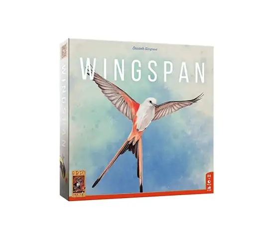 Pudełko gry planszowej Wingspan z wizerunkiem ptaka.